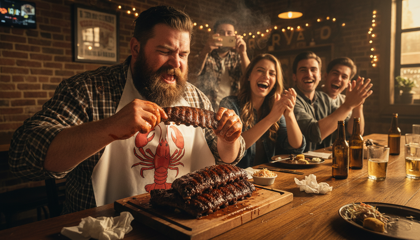 Bib on, ribs down